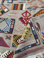 White Moroccan Rug | Handwoven Wool Rug from Taznakht
