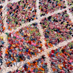 Multicolor Knotted Moroccan Rug 