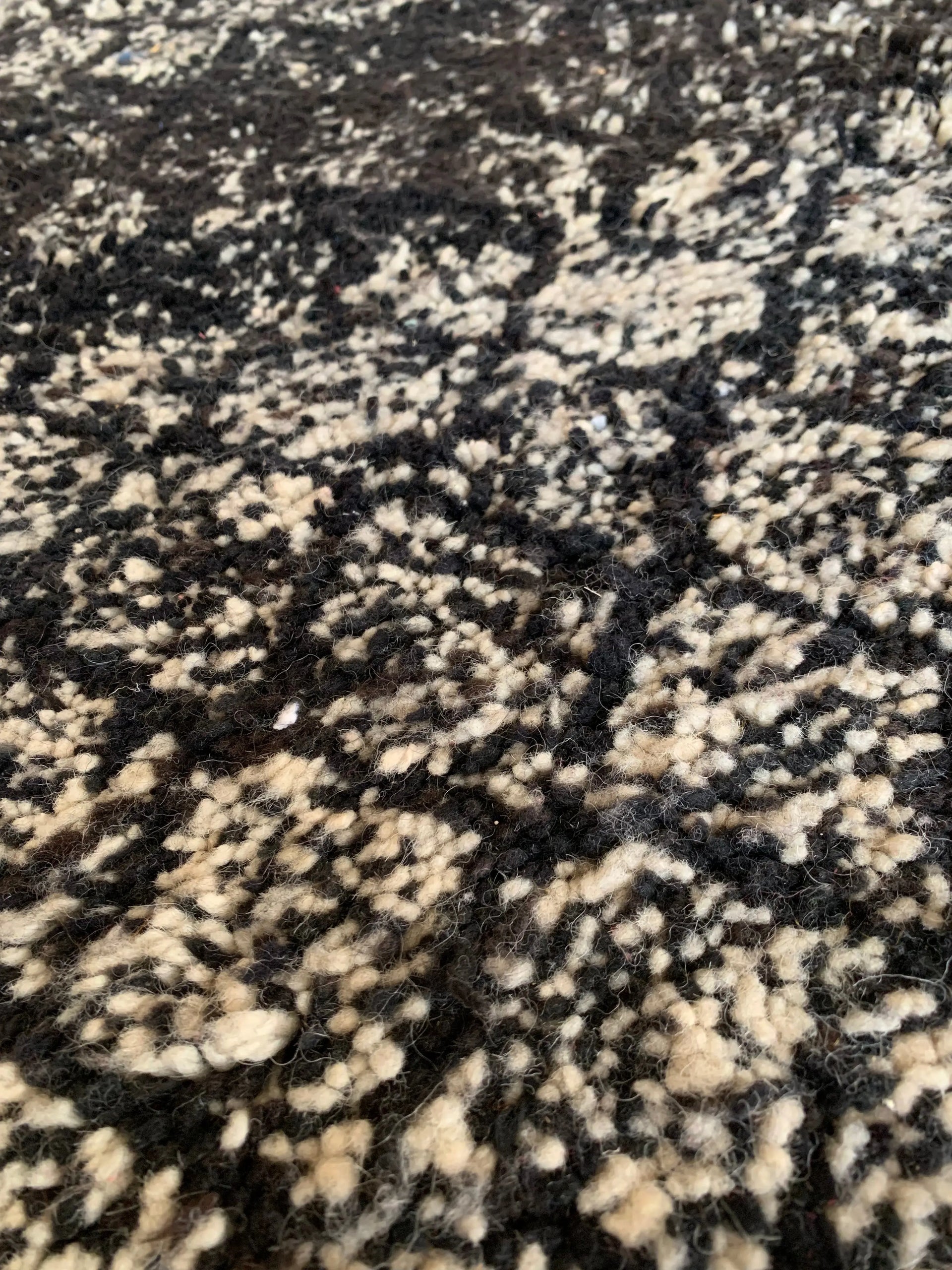 Black Moroccan Rug – Handwoven Artisan Piece