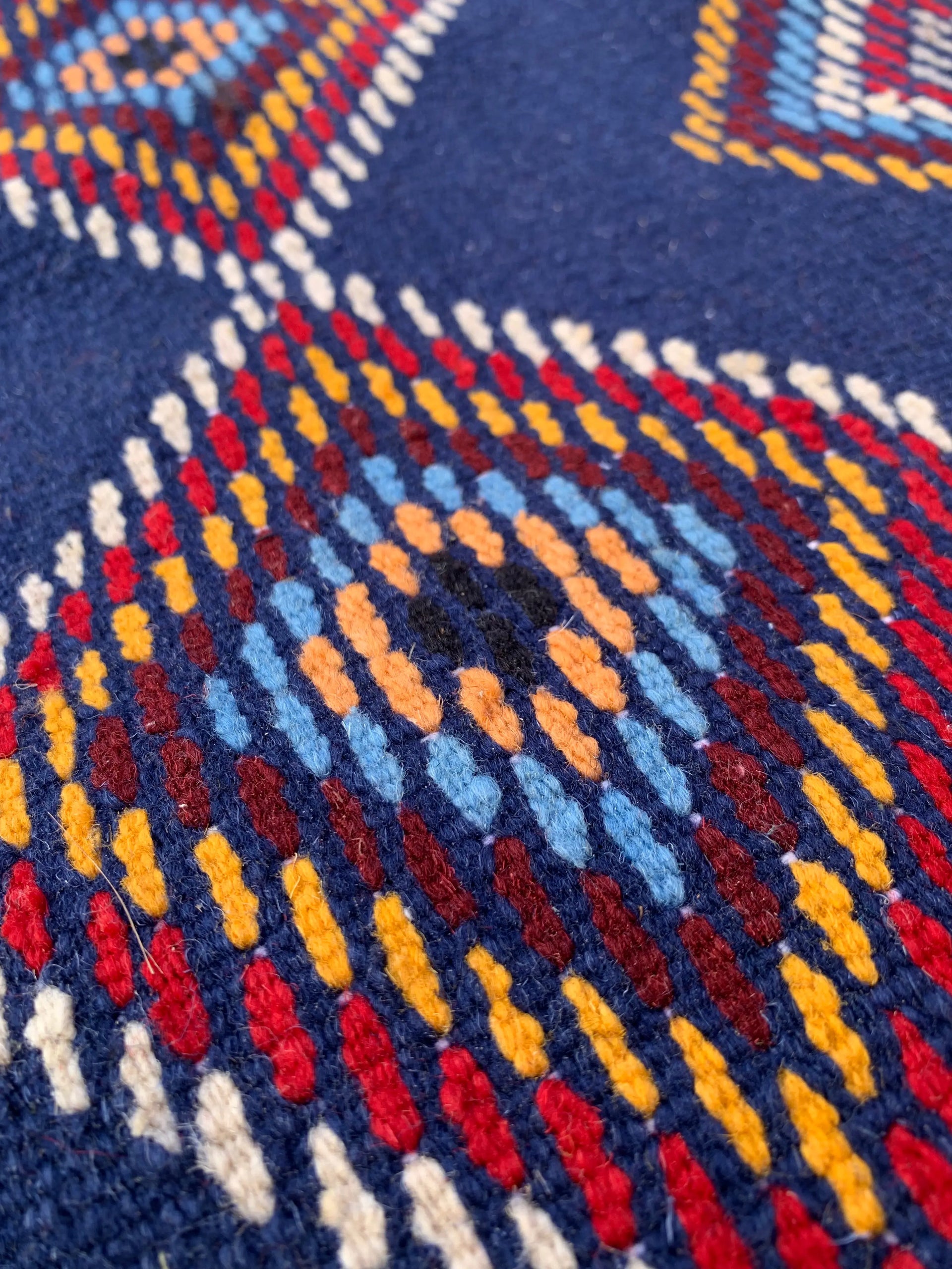 Small Navy Moroccan Rug