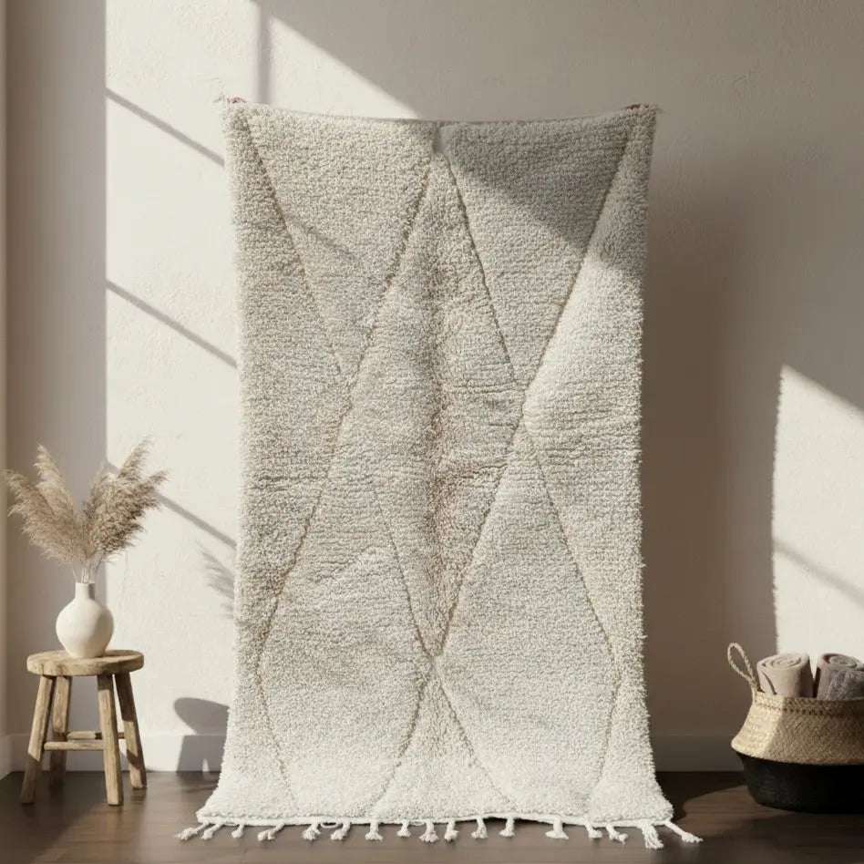 white moroccan rug