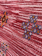 Moroccan Red Rug – Handwoven Gradient Design