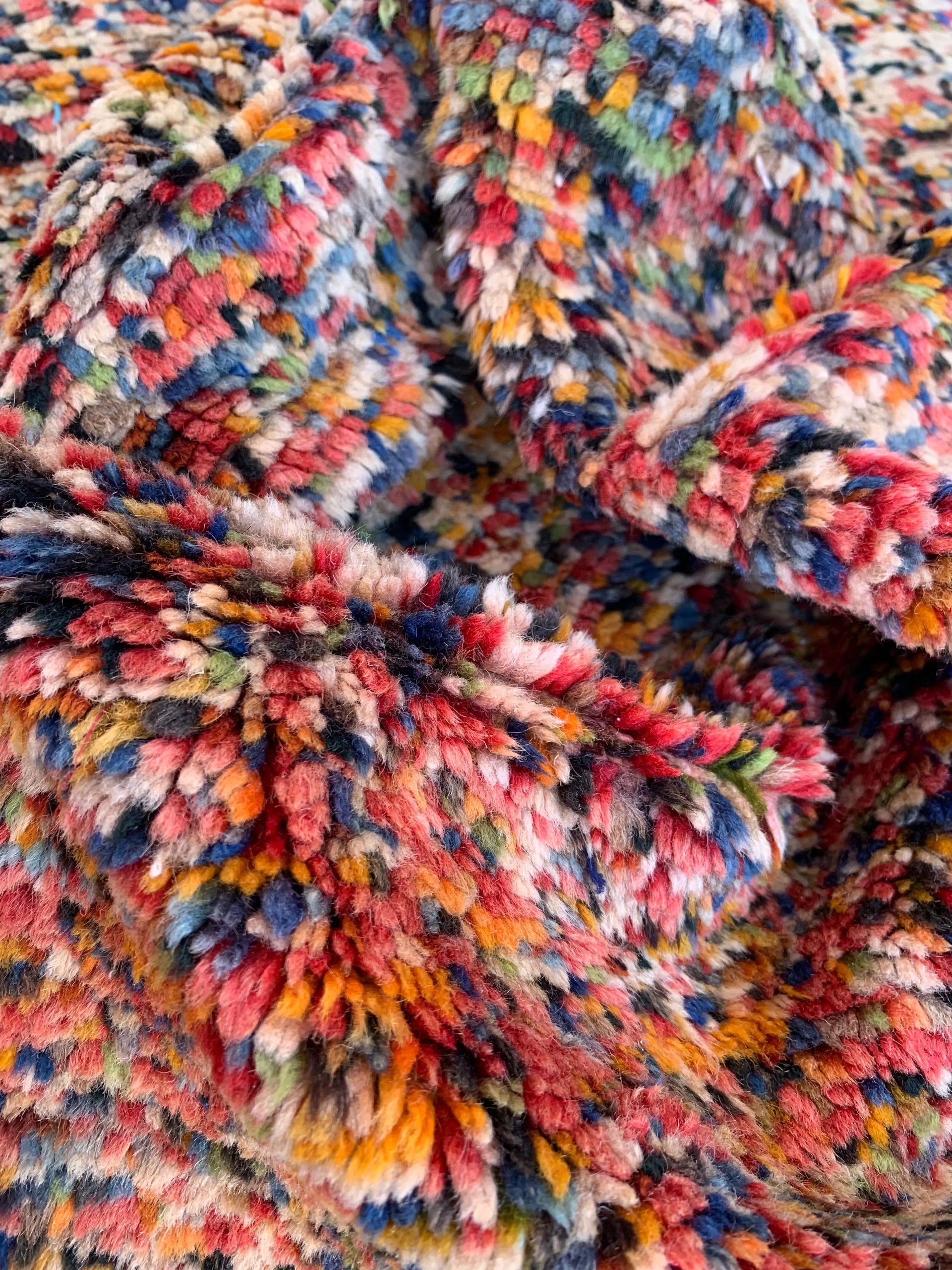 Hand-Knotted Moroccan Rug – Vibrant Multicolor Wool from Taznakht