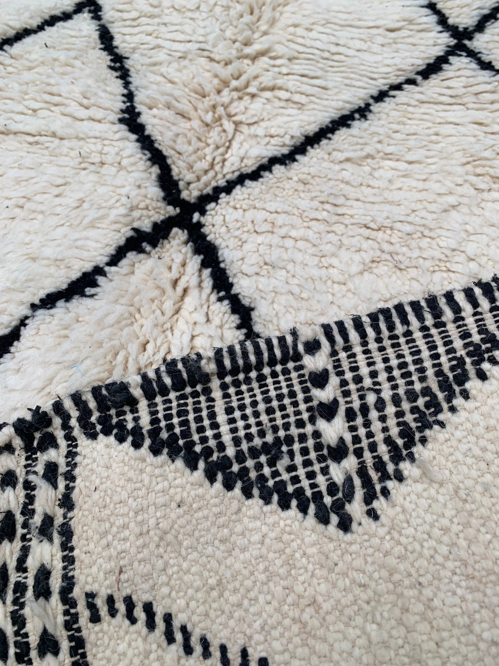  Black and White Moroccan Rug 