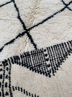  Black and White Moroccan Rug 