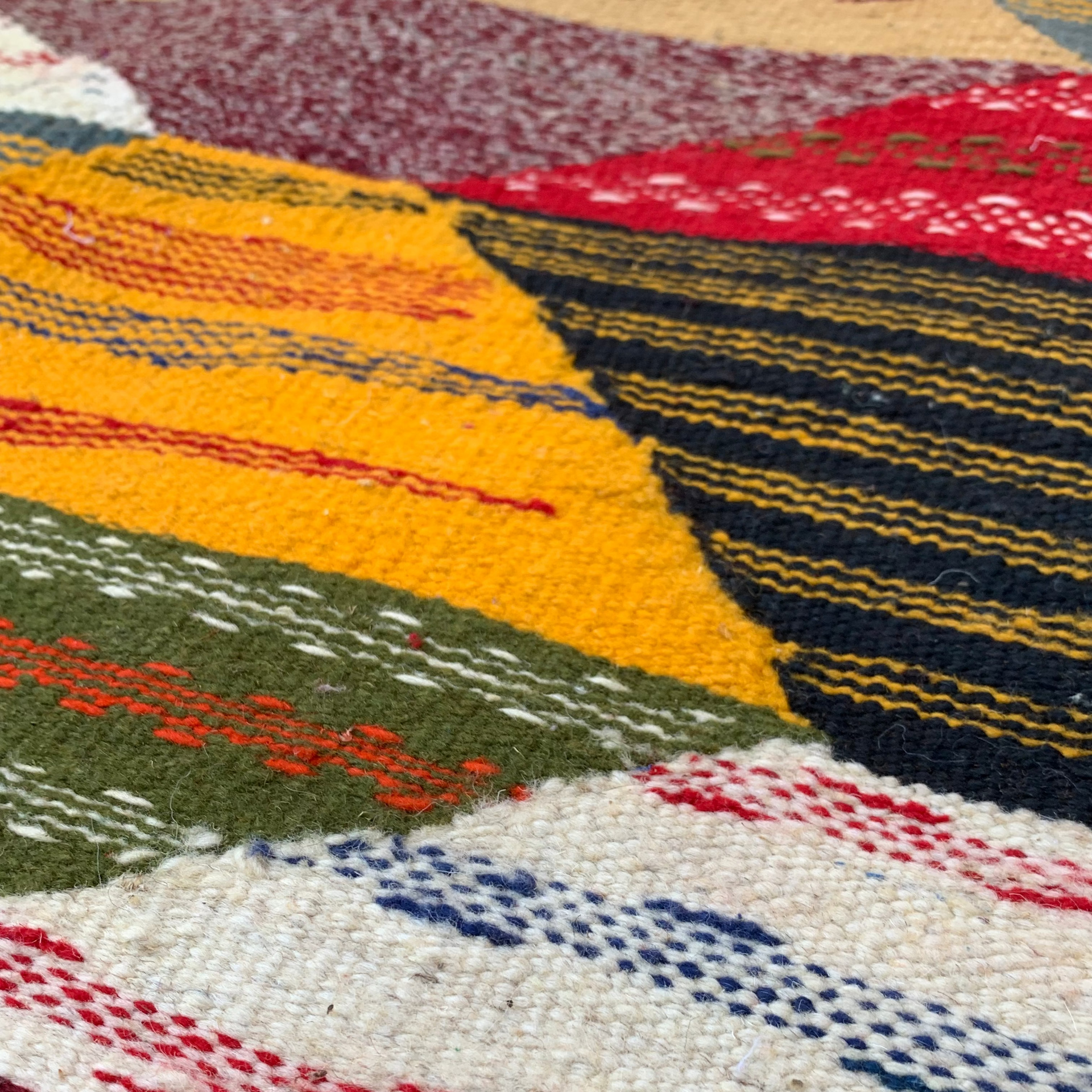 Close-up of a small moroccan rug