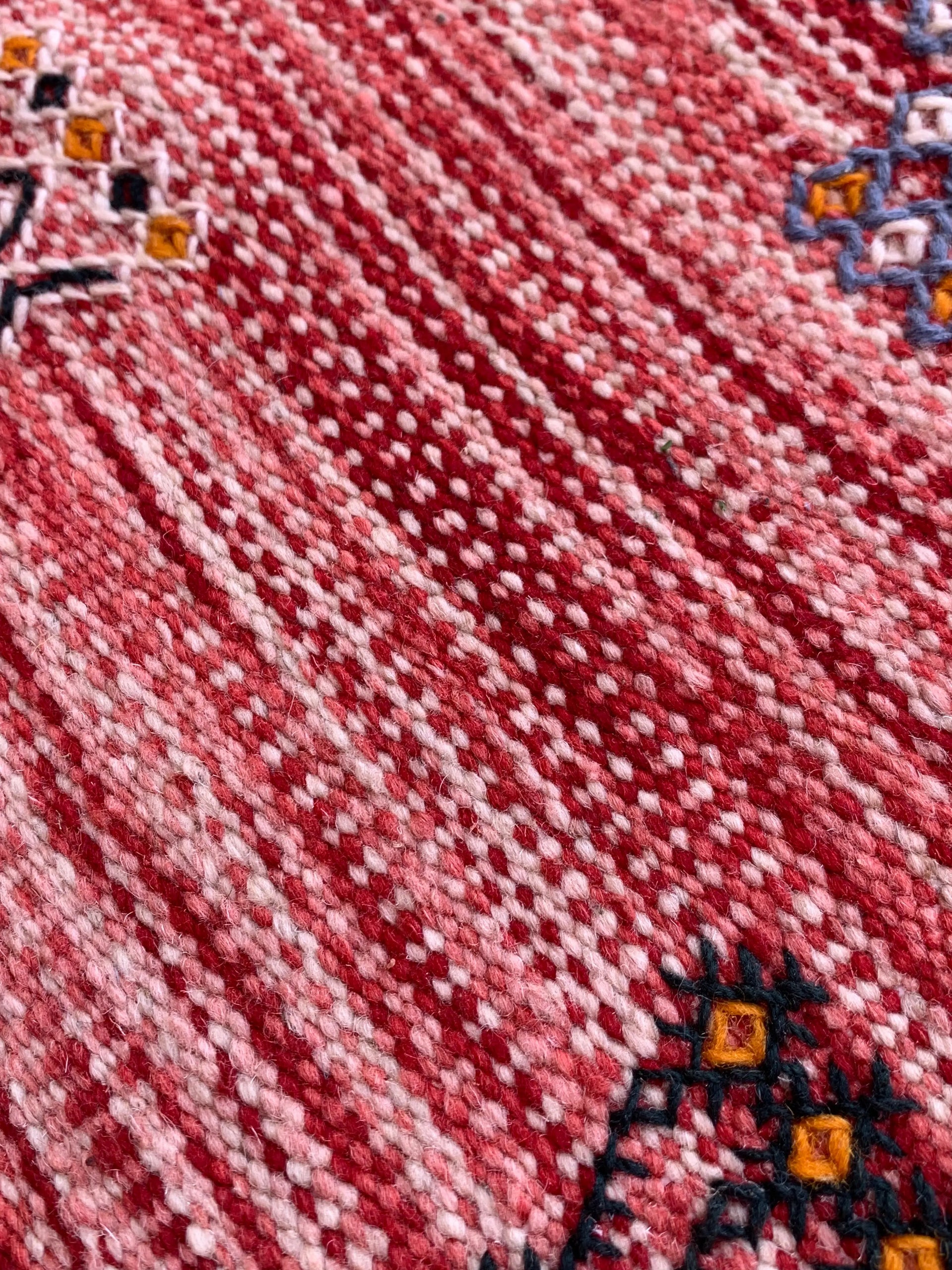 Moroccan Red Rug – Handwoven Gradient Design