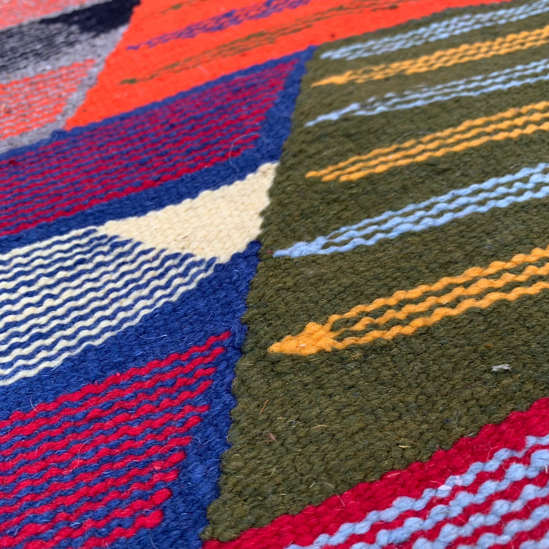 Close-up of a Small Wool Rug 