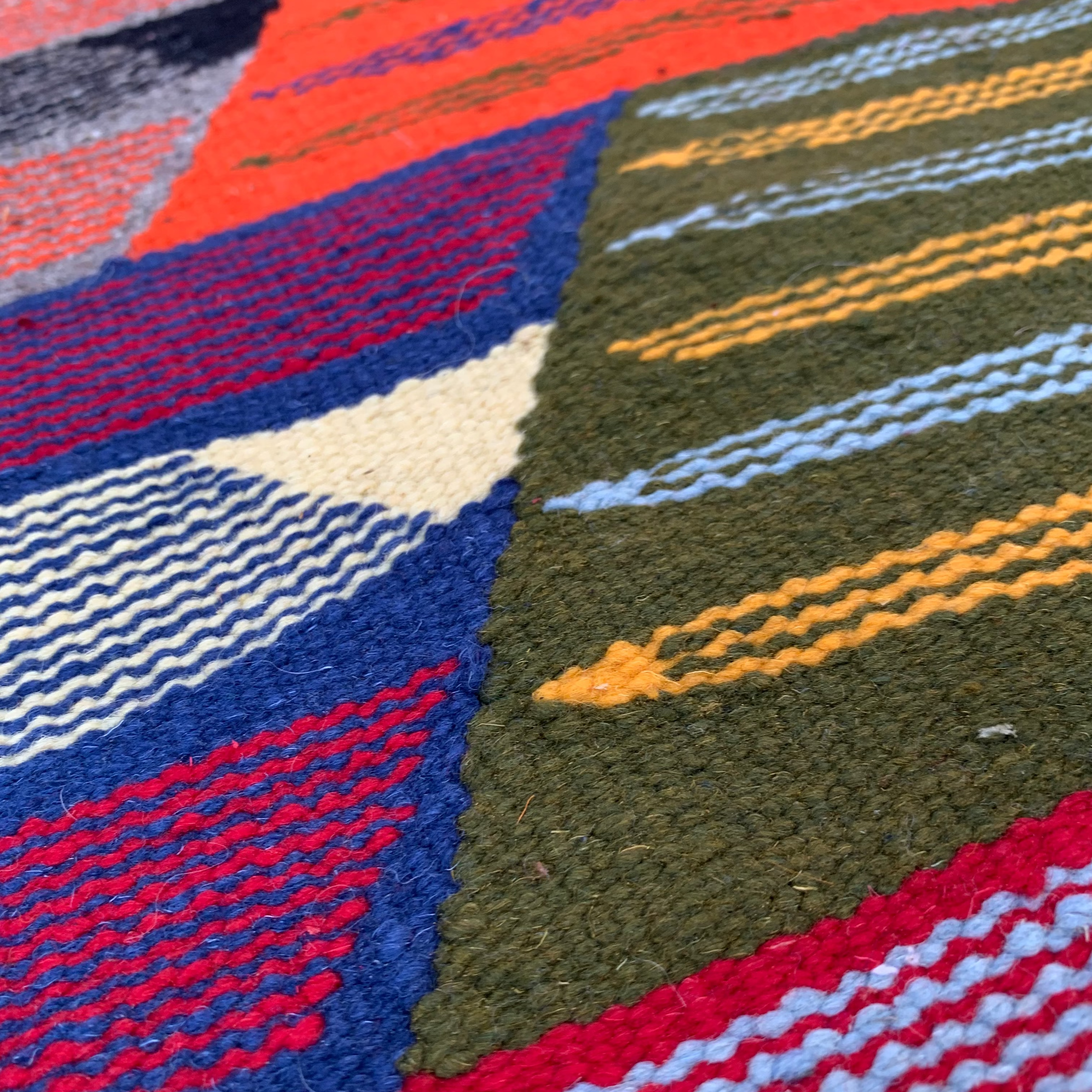 Close-up of a Small Wool Rug 