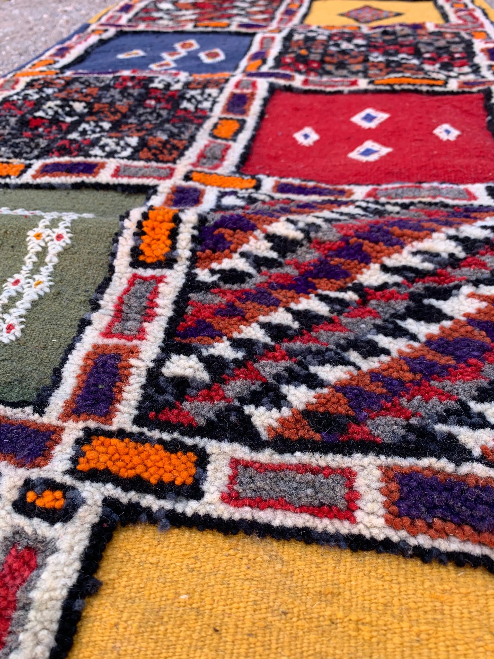 Moroccan Runner Rug – Handwoven Multicolor Wool from Taznakht