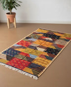 Multicolor Kilim Moroccan Rug – Handwoven Artisan Wool Piece