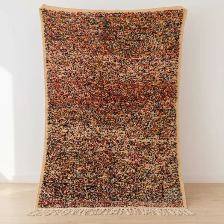 Hand-Knotted Moroccan Rug – Vibrant Multicolor Wool from Taznakht
