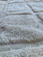 White Moroccan Rug – Handwoven Natural Wool from Taznakht