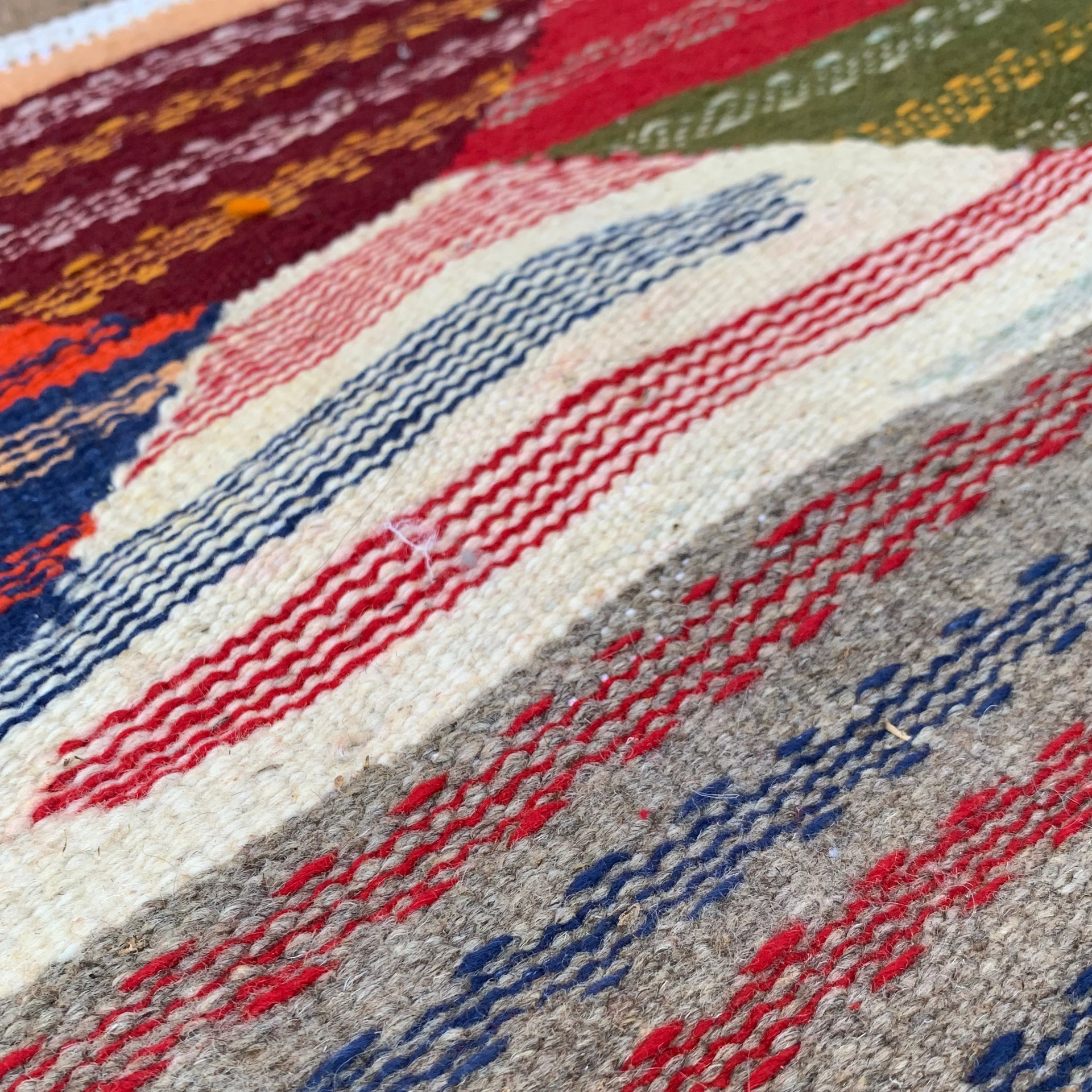 Close-up of a small moroccan rug