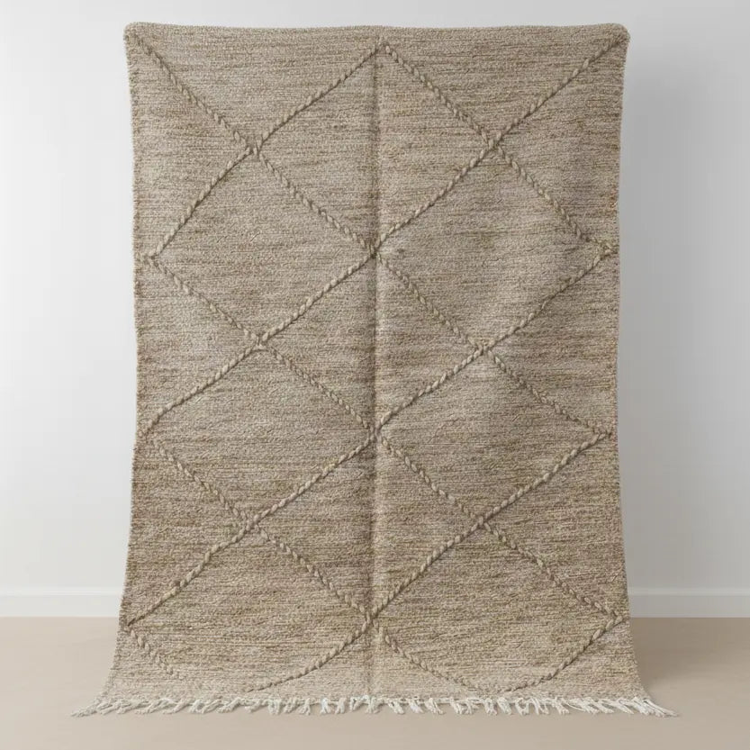 Beige Flat-Weave Rug – 200 × 120 cm (79” × 47”) TazRugs