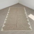 White & Beige Rug – 245 × 165 cm (96” × 65”) TazRugs