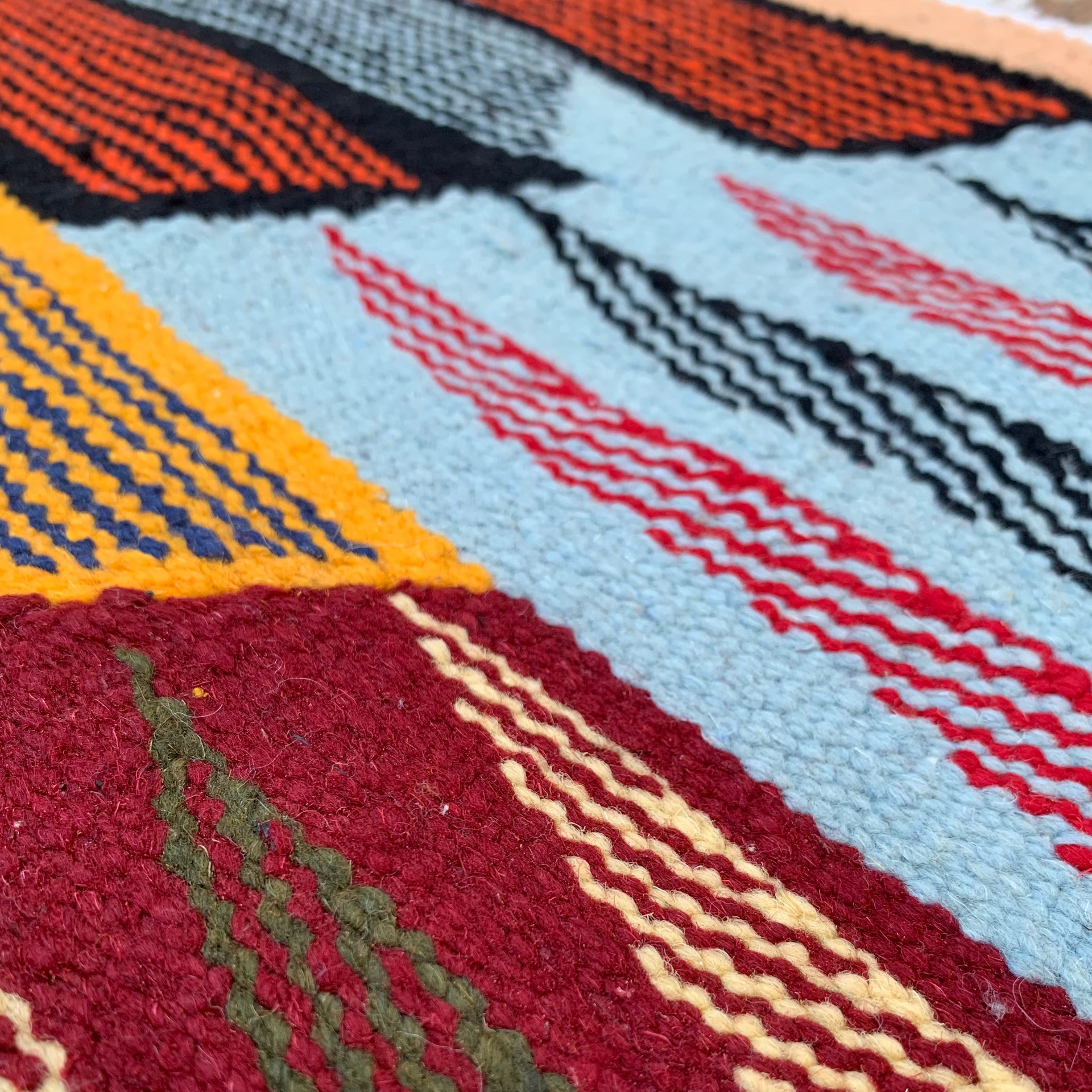 Close-up of a Small Wool Rug 