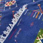 Navy Blue Kilim Rug 