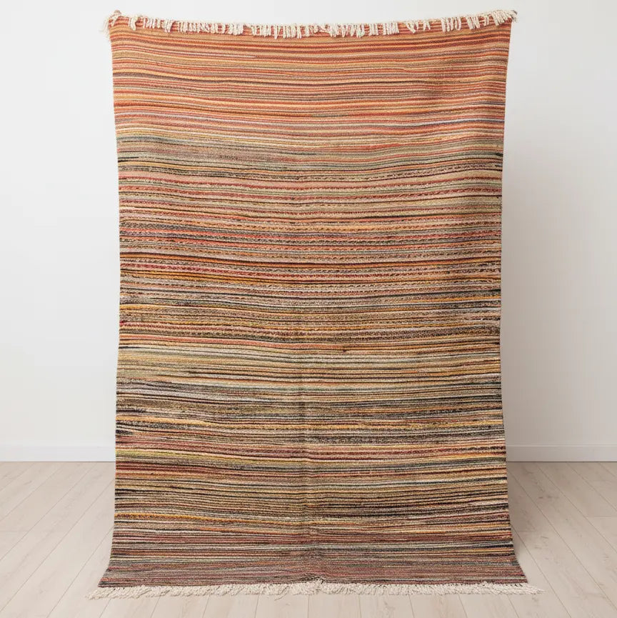 Multicolor Kilim Moroccan Rug – Handwoven Reversible Flat-Weave from Taznakht
