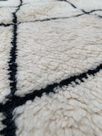  Black and White Moroccan Rug 