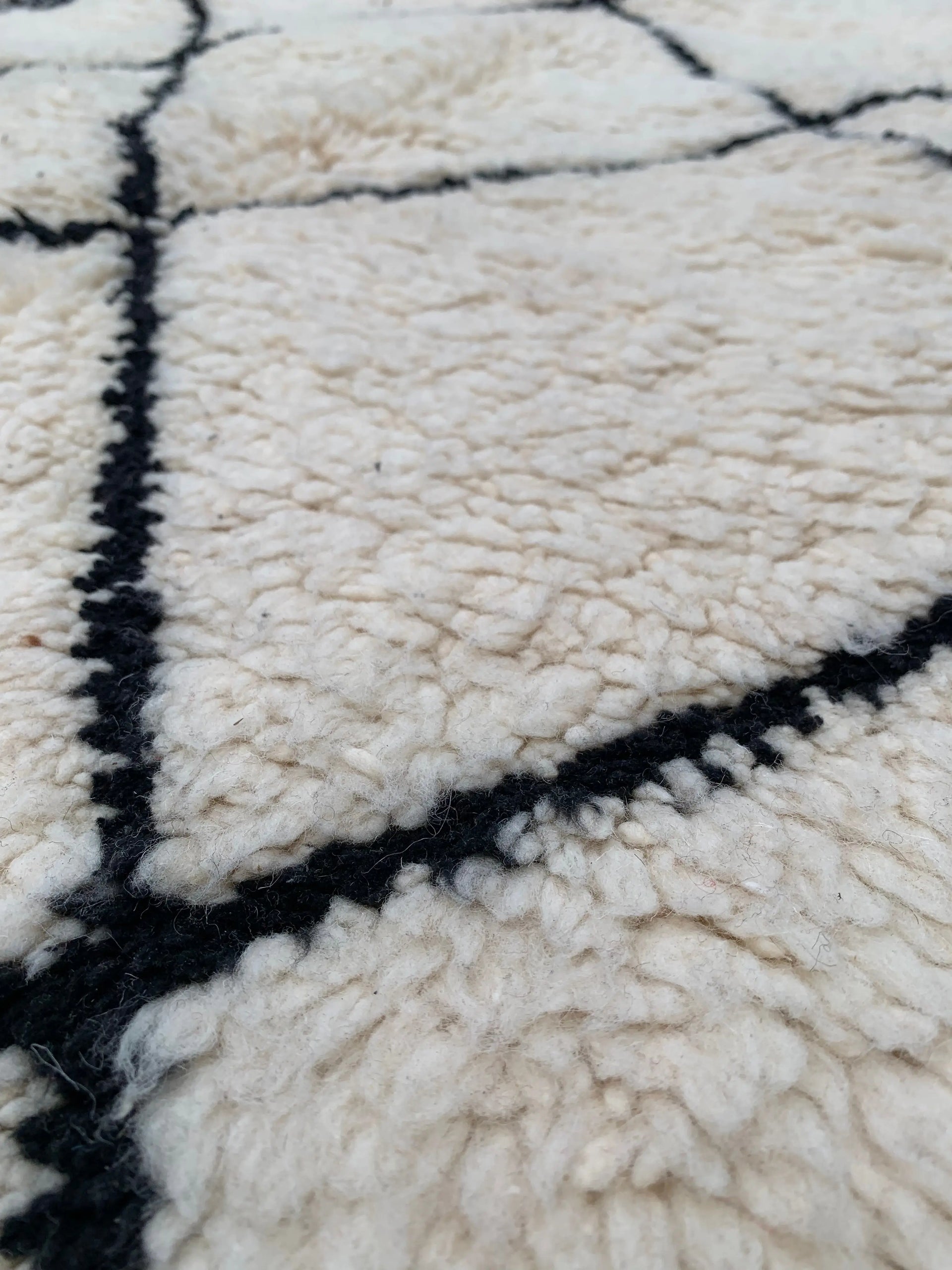  Black and White Moroccan Rug 