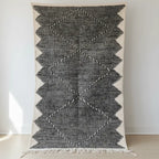 Black & White FlatRug – 161 × 103 cm (63” × 41”) TazRugs