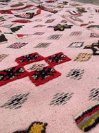 Pink Moroccan Rug handwoven in Taznakht Morocco