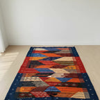 Kilim Moroccan Rug – Handwoven Reversible “Picasso” from Taznakht