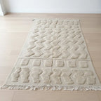 White Moroccan Rug – Handwoven Artisan Wool Piece