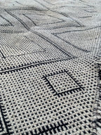  Black & White Moroccan Runner Rug