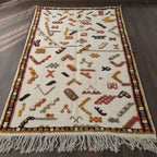 White Moroccan Rug – Handwoven Wool Rug from Taznakht
