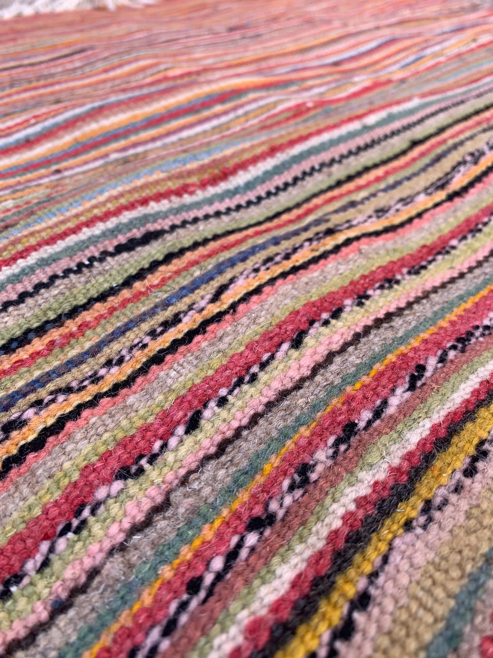 Multicolor Kilim Moroccan Rug – Handwoven Reversible Flat-Weave from Taznakht