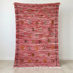 Moroccan Red Rug – Handwoven Gradient Design