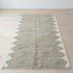 Beige & White Reversible Handwoven Rug – 150 × 95 cm (59” × 37”) TazRugs