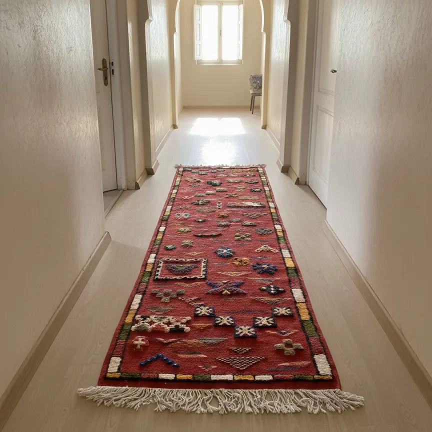 Red Runner Moroccan Rug 