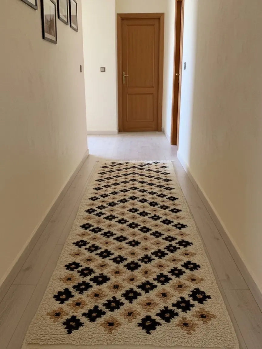 White Moroccan Runner Rug