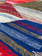 Close-up of small kilim rug 