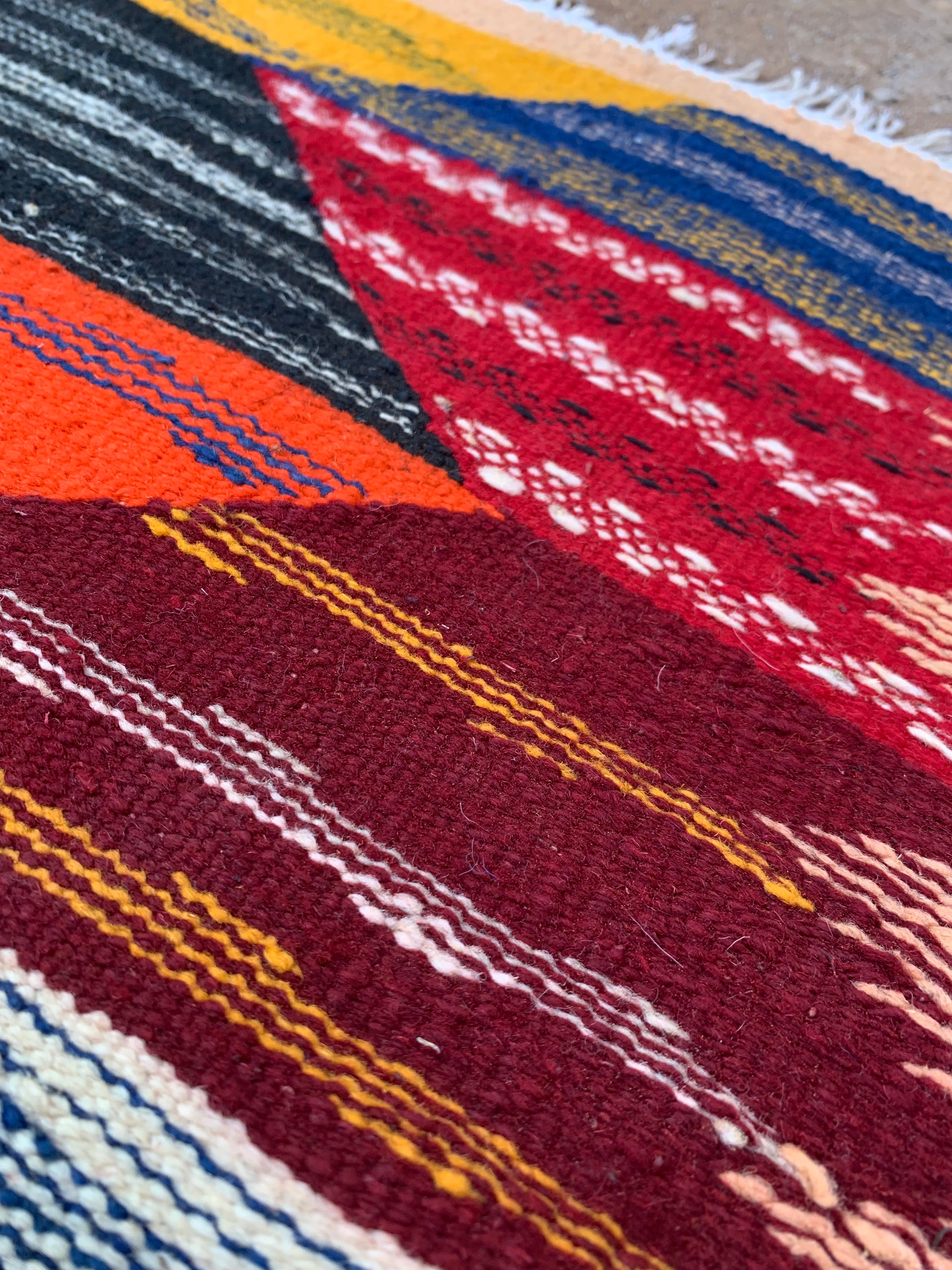 Close-up of Small Kilim Rug 
