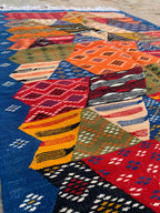 Blue Kilim Moroccan Rug