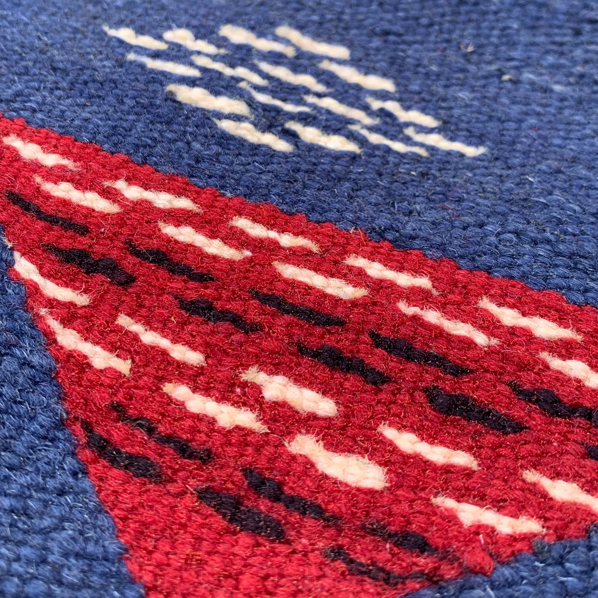 Navy Blue Kilim Rug