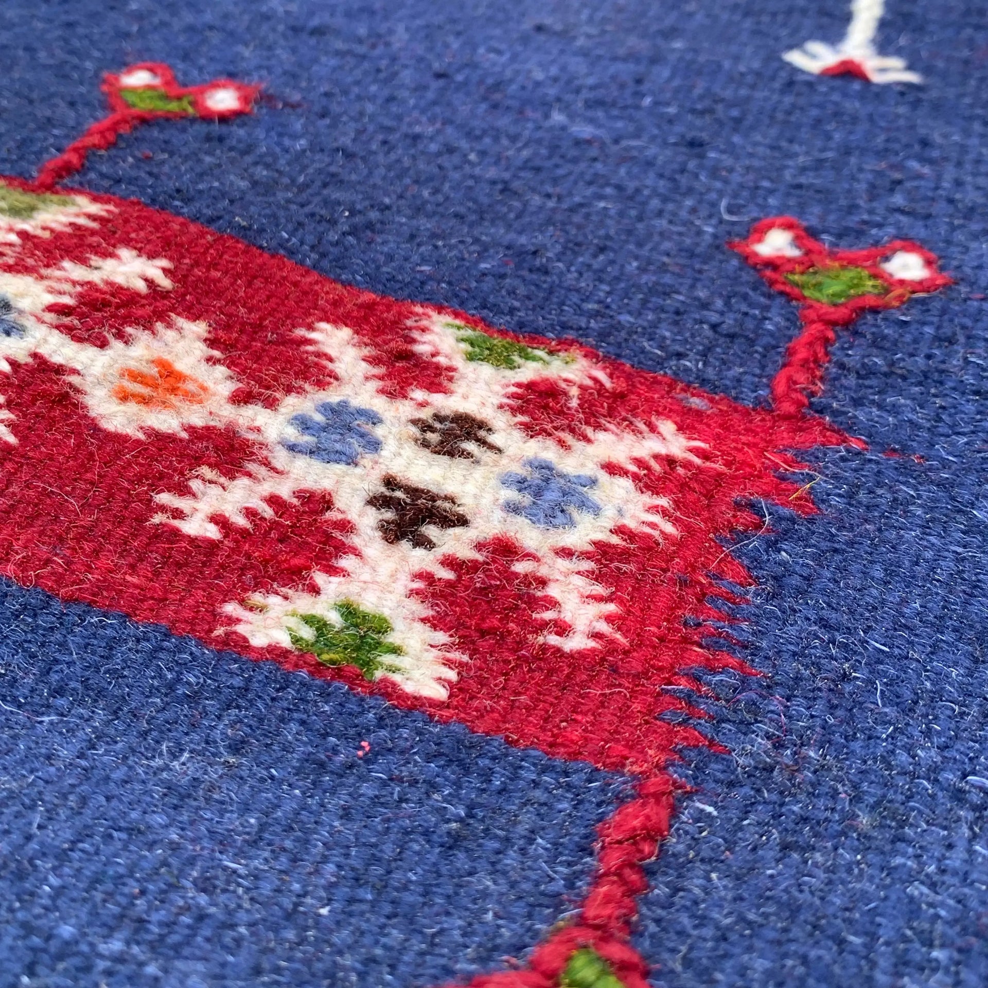 Navy Blue Kilim Rug 