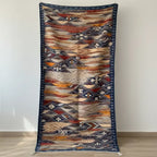 Blue Kilim Moroccan Rug – Handwoven “Picasso” Design