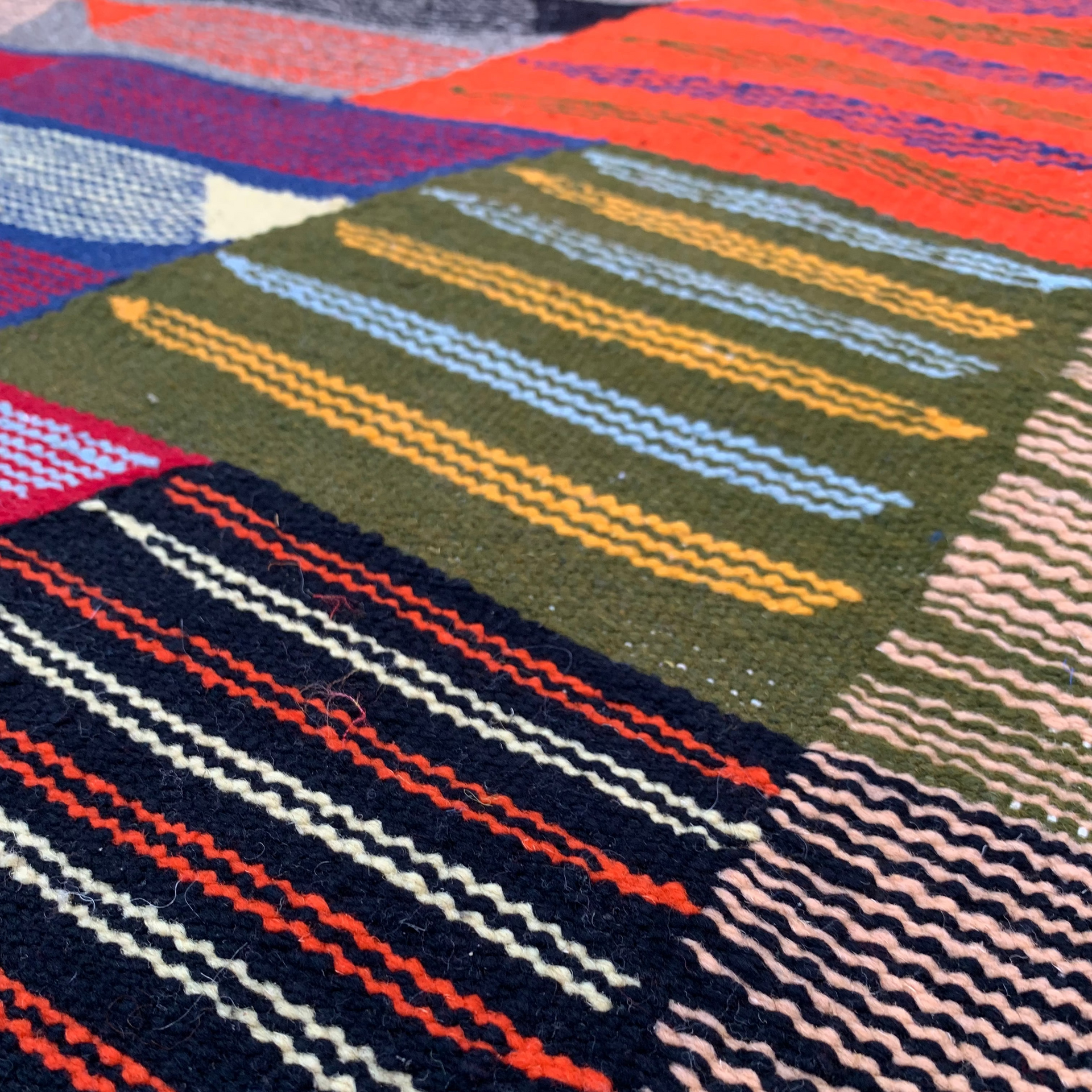 Close-up of a Small Wool Rug 