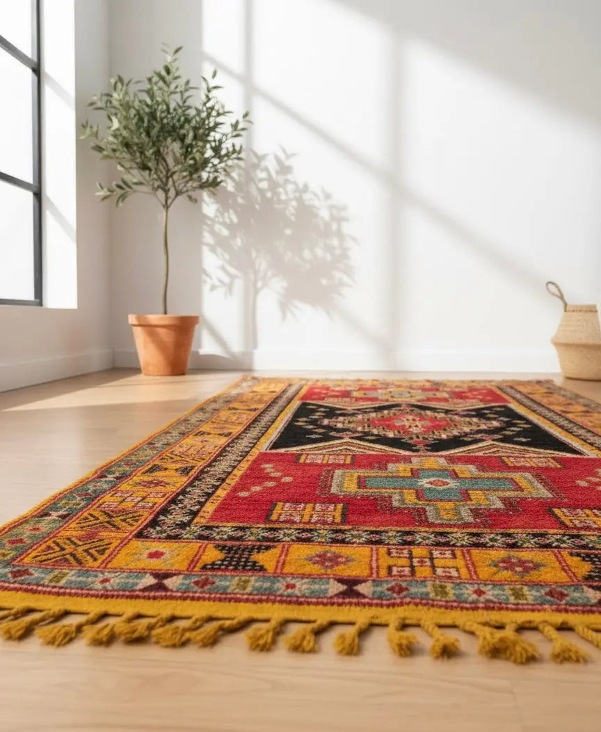 Vintage Moroccan Rug – Handwoven Artisan Treasure
