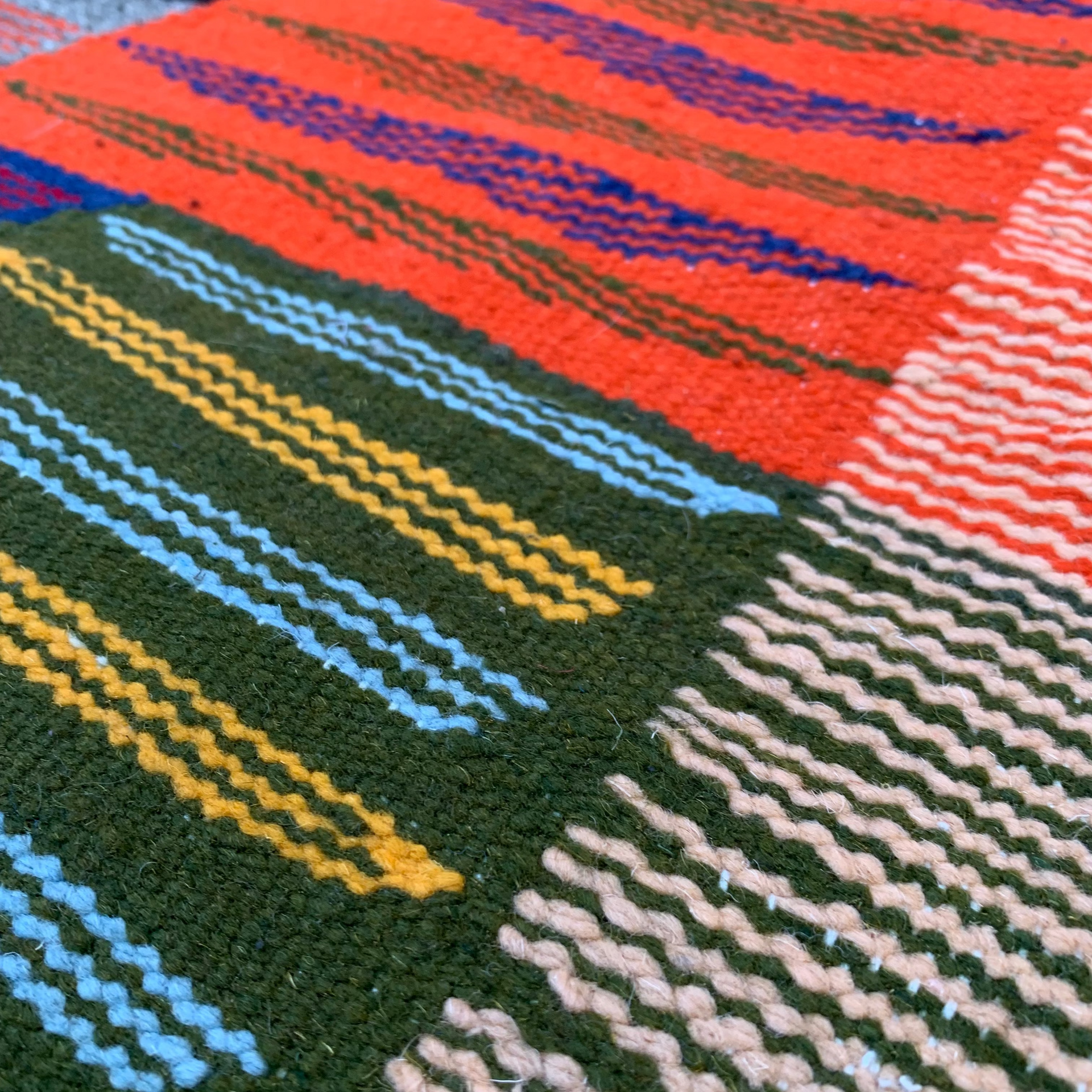 Close-up of a Small Wool Rug 