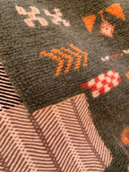 Green & Orange Moroccan Rug – Handwoven Artisan Piece