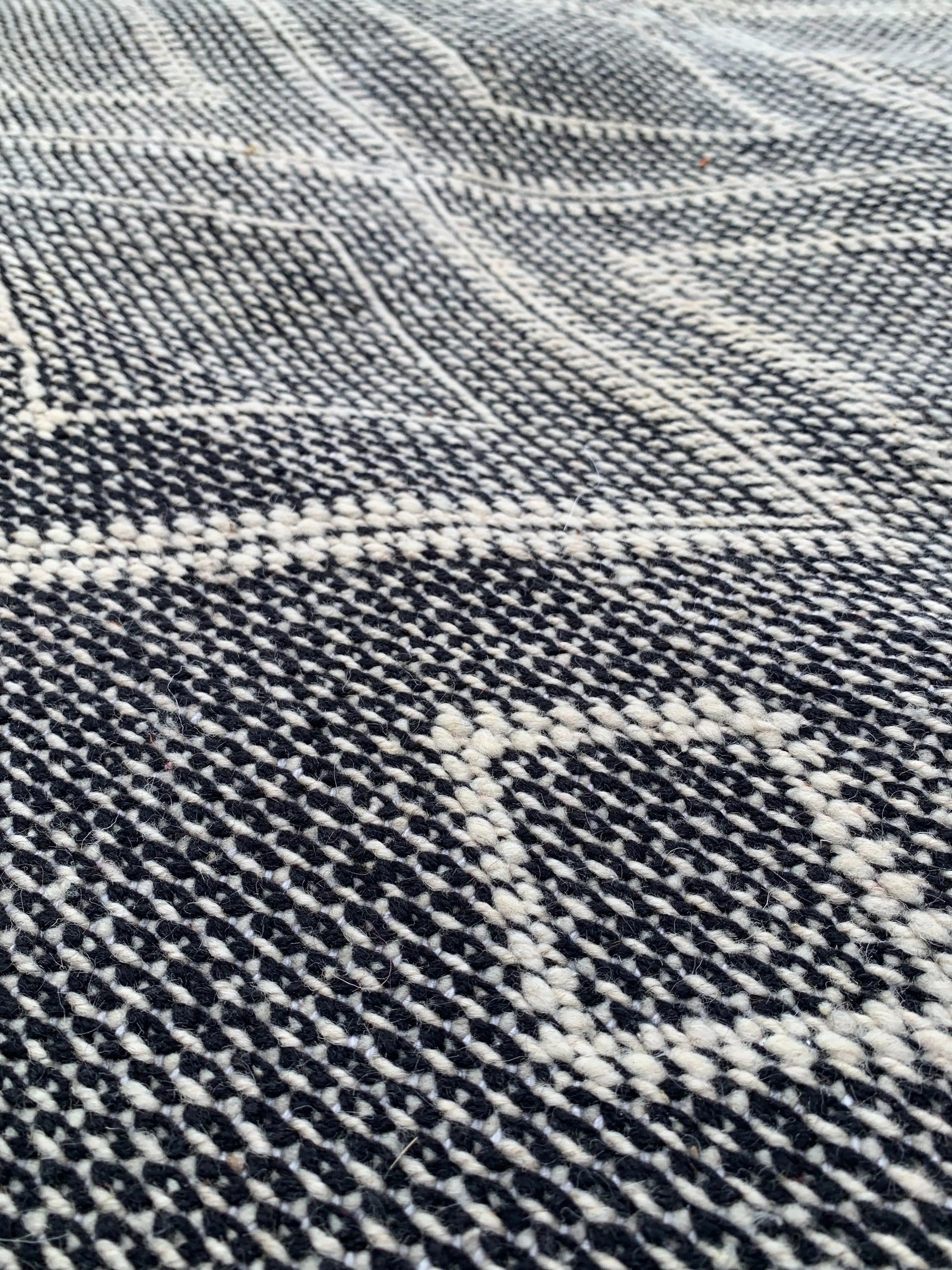  Black & White Moroccan Runner Rug