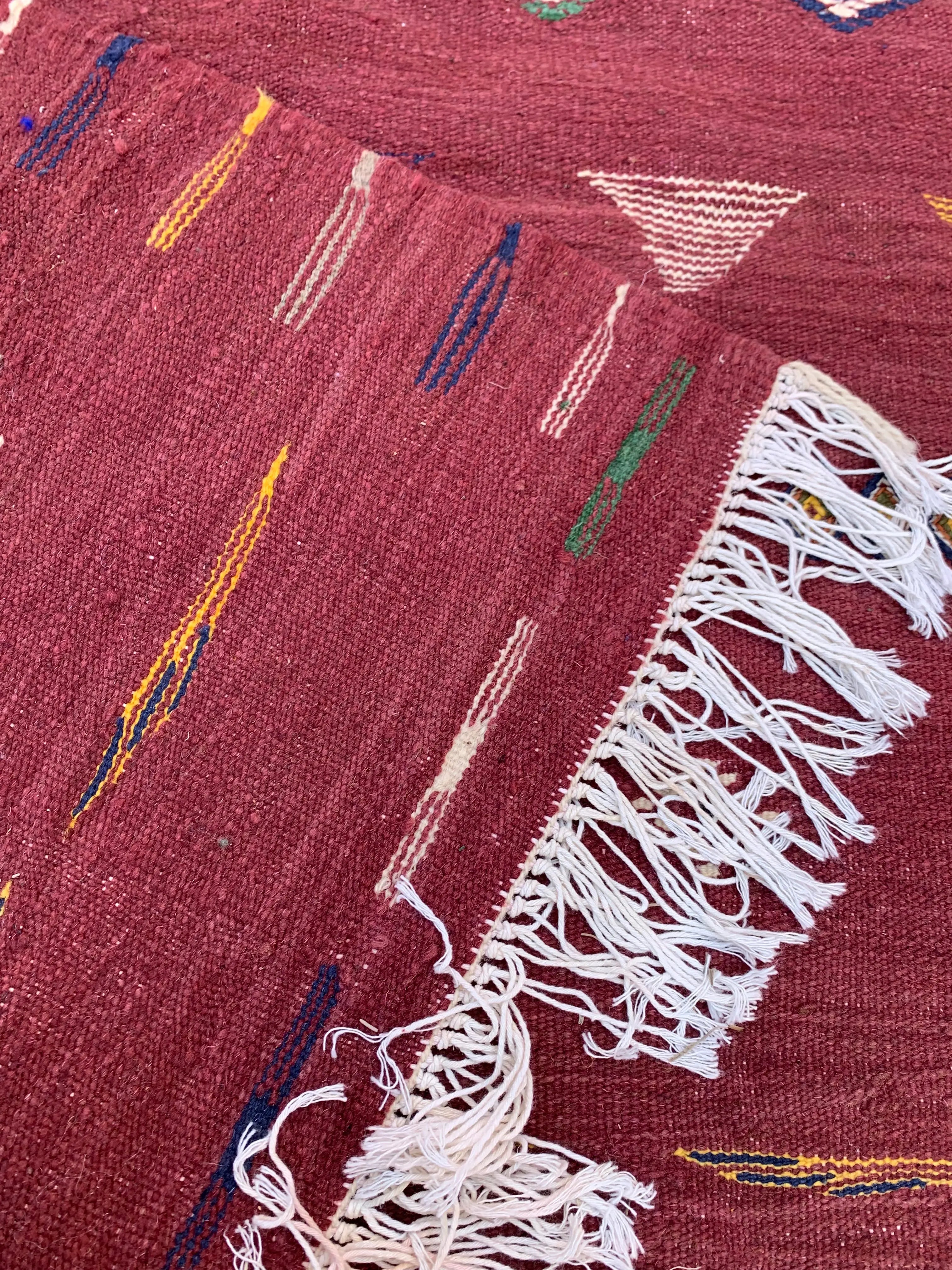 Reddish Brown Moroccan Rug