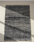Black Moroccan Rug – Handwoven Artisan Piece
