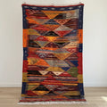 Multicolor Kilim Moroccan Rug – Handwoven Reversible “Picasso” Design